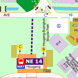 Hougang Mrt Station Map Hougang Mrt Station (Ne14)