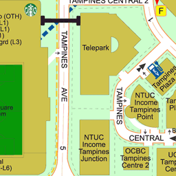 Tampines Downtown Line Map Entrance/Exit F - Tampines Mrt Station (Dt32)